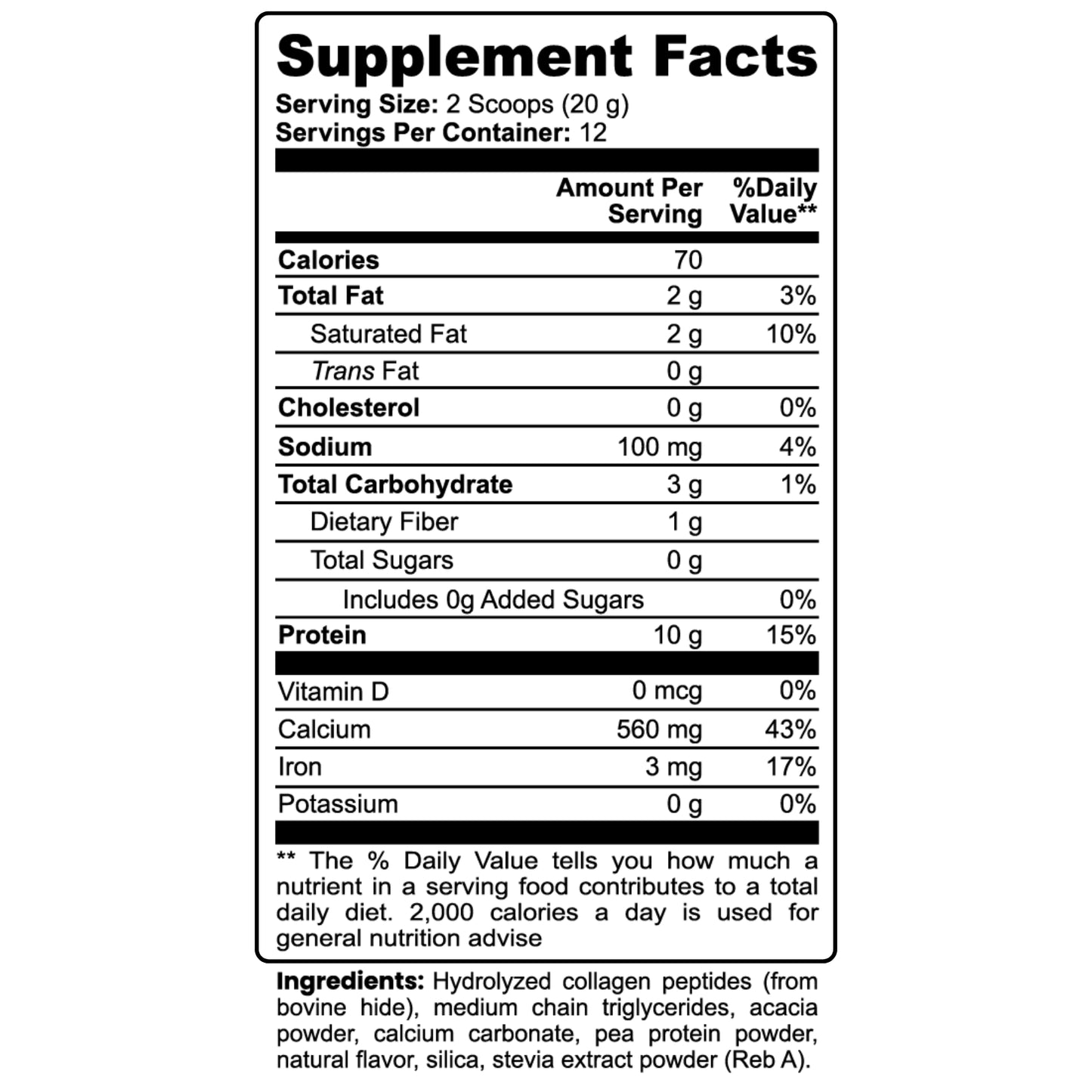 Vitality Creamer | Skin, Hair & Joint Support + Clean Energy | Grass-Fed Collagen + MCT