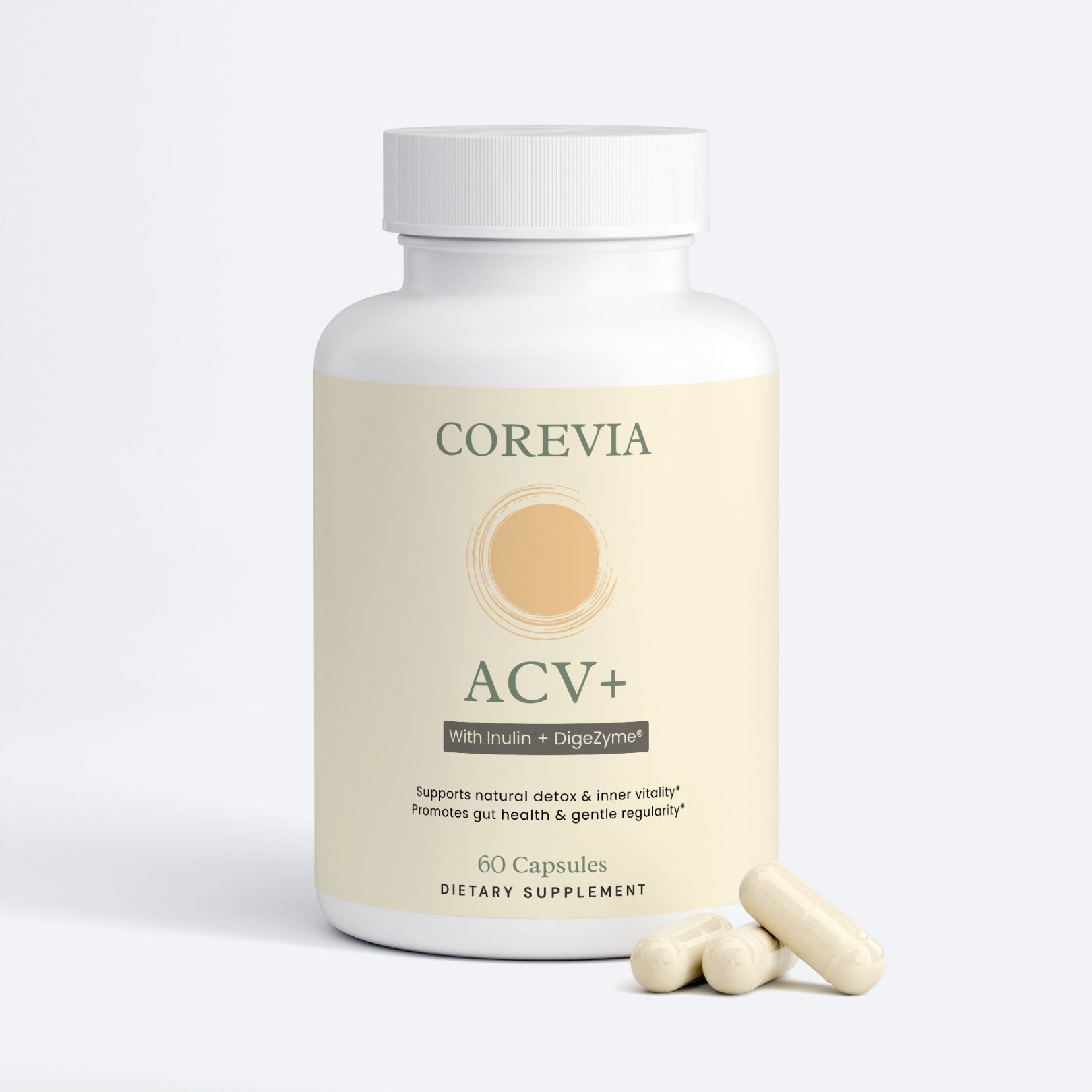 ACV+ | Organic Apple Cider Vinegar + DigeZyme® Enzymes | Detox & Digestion Support