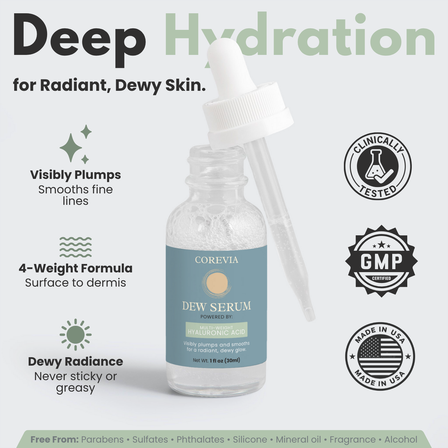 Dew Serum with Multi-Weight Hyaluronic Acid