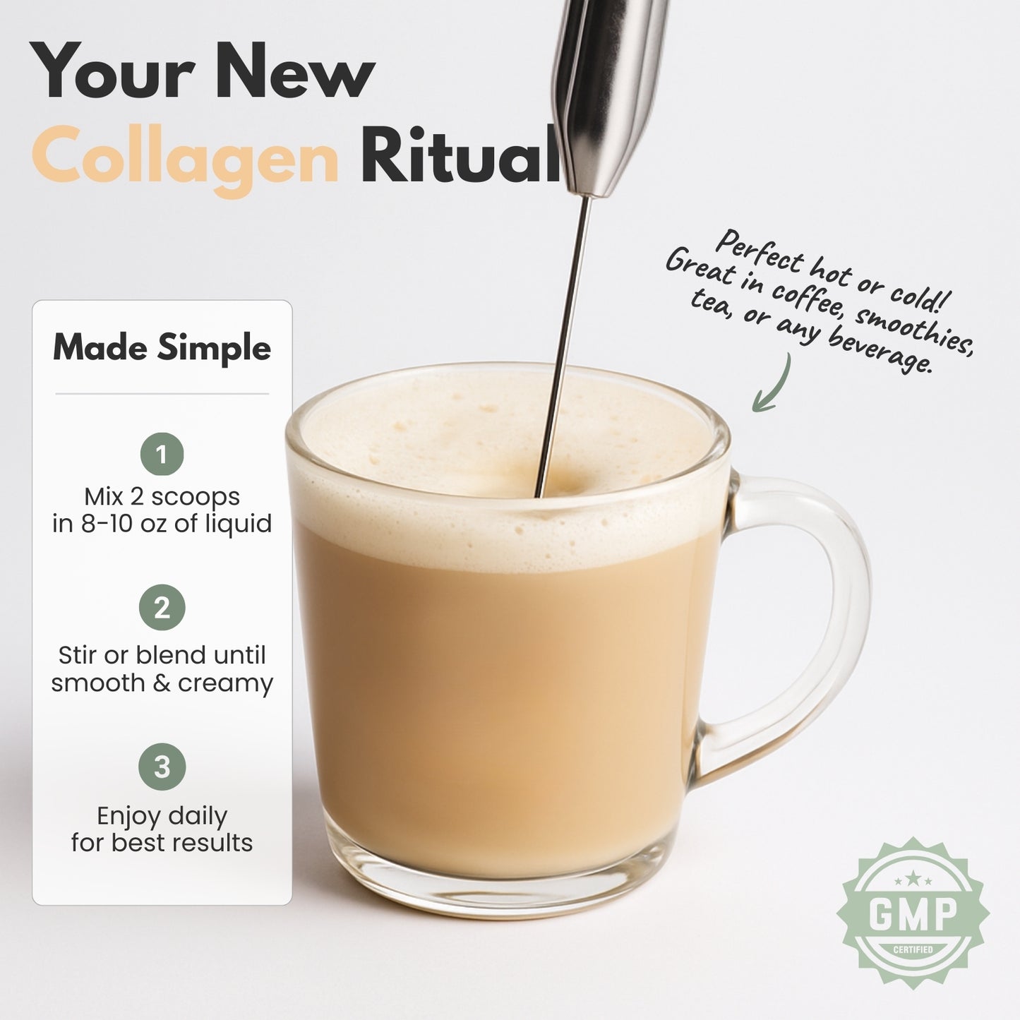 Vitality Creamer | Skin, Hair & Joint Support + Clean Energy | Grass-Fed Collagen + MCT