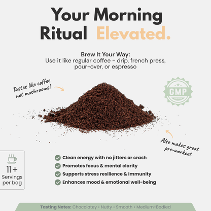 Vitality Coffee with Lion's Mane & Chaga (4oz)