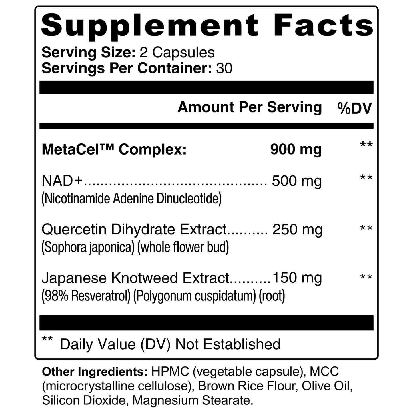 MetaCel™ Complex | Cellular Longevity & Natural Energy Without Stimulants | NAD+
