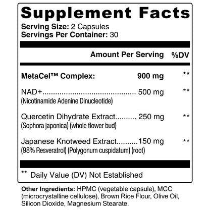 MetaCel™ Complex | Cellular Longevity & Natural Energy Without Stimulants | NAD+
